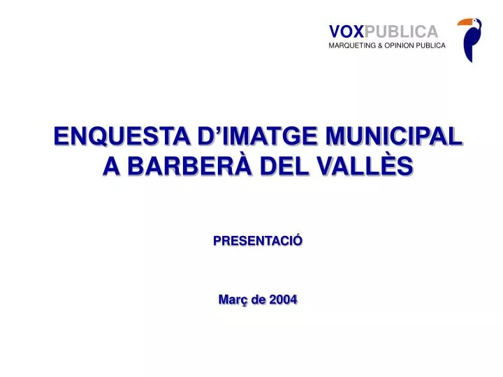 enquesta d imatge municipal a barber del vall s