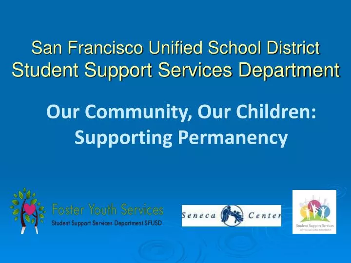 san francisco unified school district student support services department