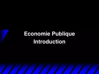 economie publique introduction