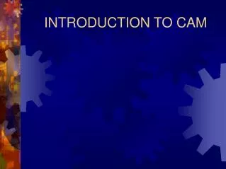 INTRODUCTION TO CAM