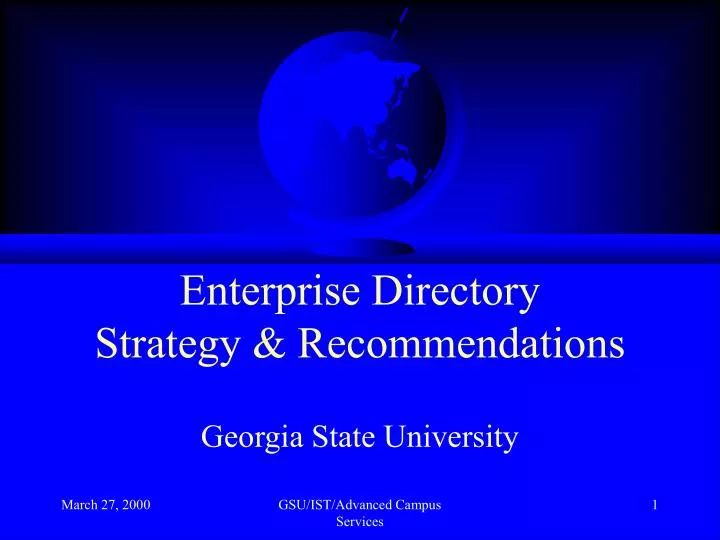 enterprise directory strategy recommendations