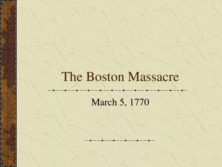 the boston massacre