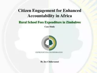 Citizen Engagement for Enhanced Accountability in Africa