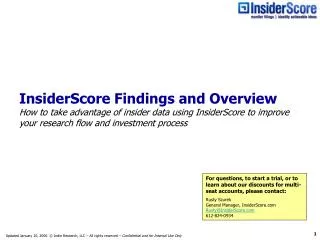 Unlock the value of insider data with InsiderScore’s proprietary service