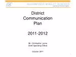 Enhancing Communication in Bloomfield Public Schools: 2011-2012 District Plan - slide 1