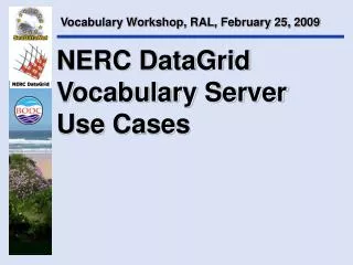 NERC DataGrid Vocabulary Server Use Cases