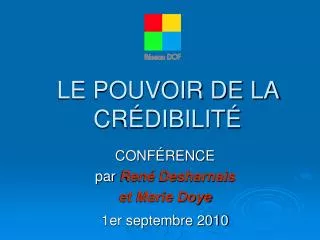 le pouvoir de la cr dibilit