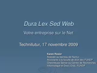 dura lex sed web votre entreprise sur le net