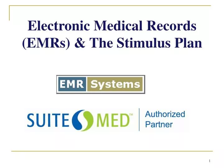 electronic medical records emrs the stimulus plan