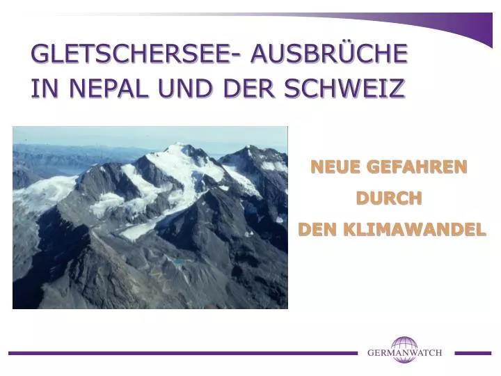 gletschersee ausbr che in nepal und der schweiz