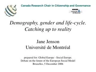 Canada Research Chair in Citizenship and Governance