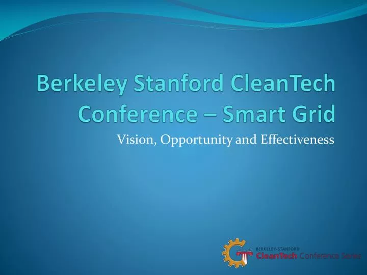 berkeley stanford cleantech conference smart grid
