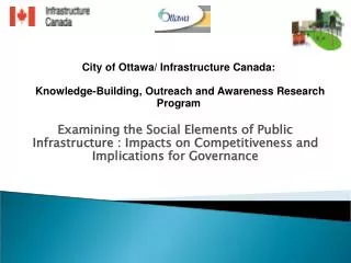 City of Ottawa/ Infrastructure Canada: