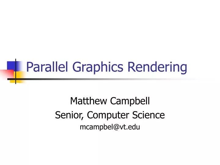 parallel graphics rendering