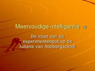 meervoudige intelligentie