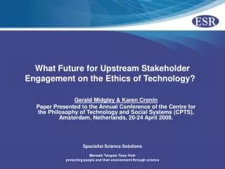 What Future for Upstream Stakeholder Engagement on the Ethics of Technology?