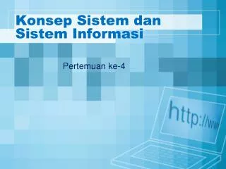 konsep sistem dan sistem informasi