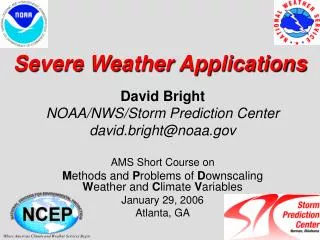 Severe Weather Applications