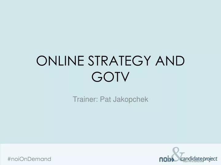 online strategy and gotv