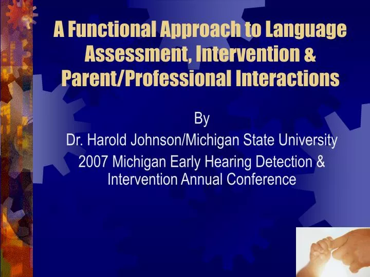 a functional approach to language assessment intervention parent professional interactions