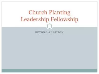 Church Planting Leadership Fellowship