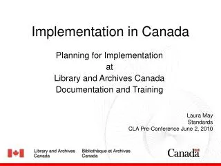 Implementation in Canada