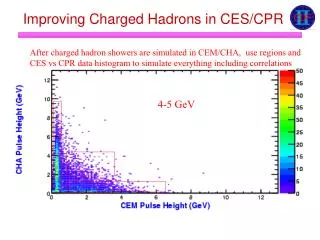 Improving Charged Hadrons in CES/CPR