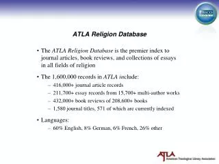 ATLA Religion Database