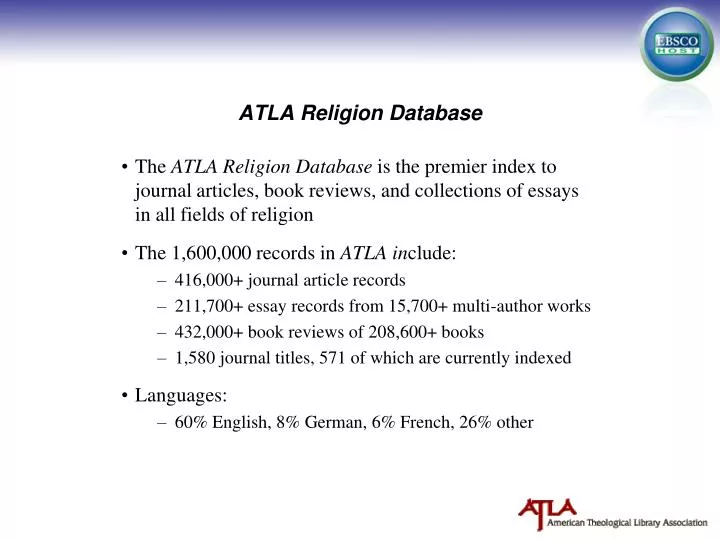 atla religion database
