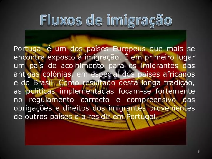 fluxos de imigra o