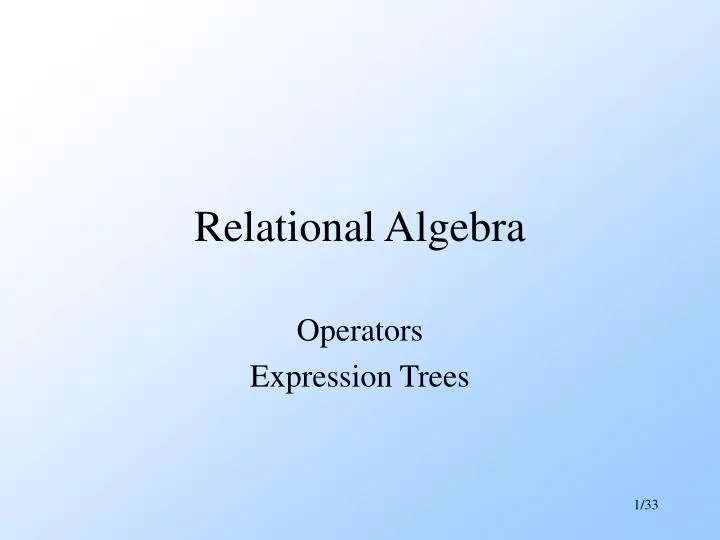 relational algebra