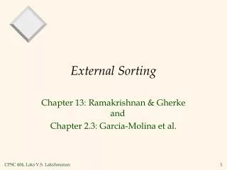 External Sorting