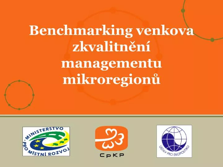 benchmarking venkova zkvalitn n managementu mikroregion