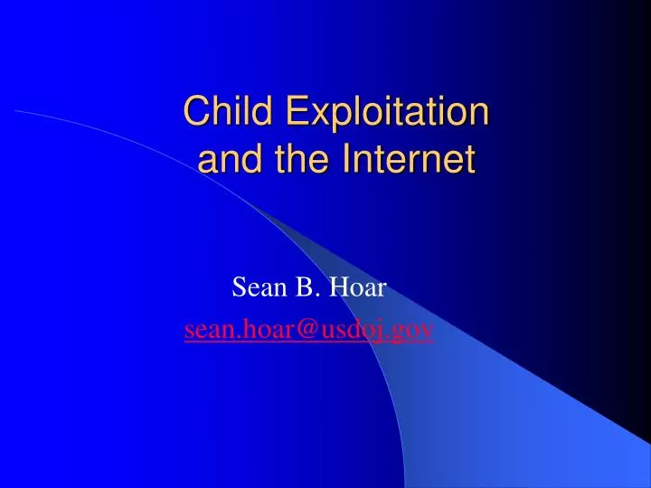 child exploitation and the internet