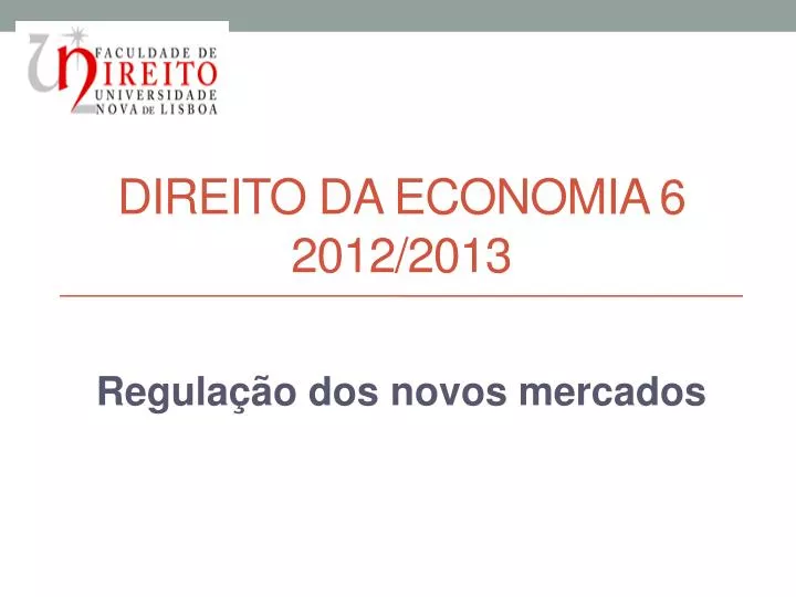 direito da economia 6 2012 2013