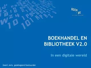 boekhandel en bibliotheek v2 0