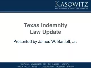 Texas Indemnity Law Update
