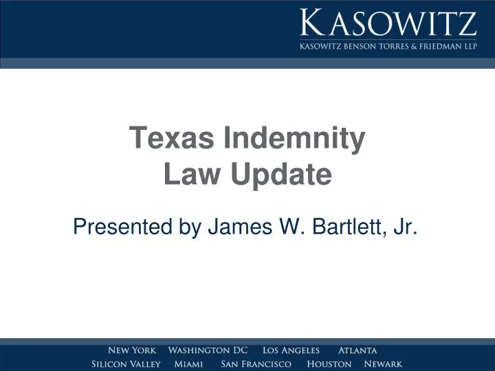 texas indemnity law update