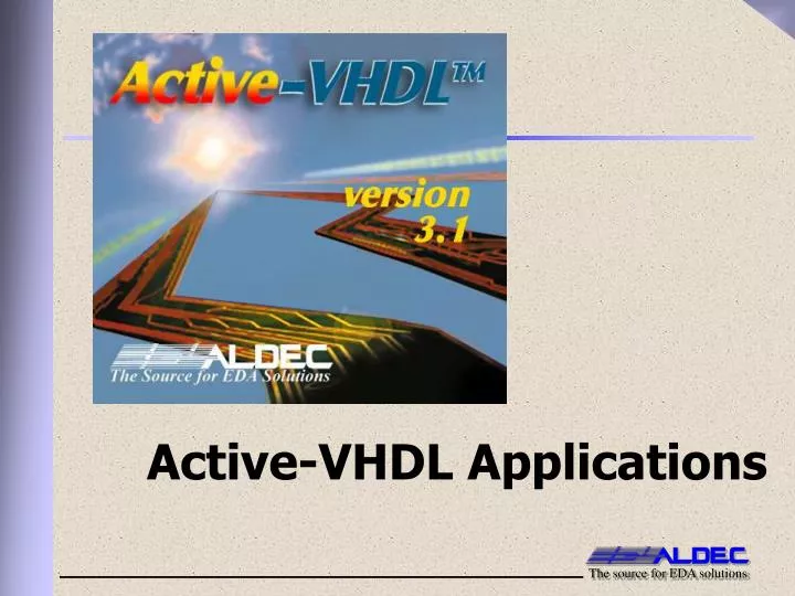 active vhdl applications