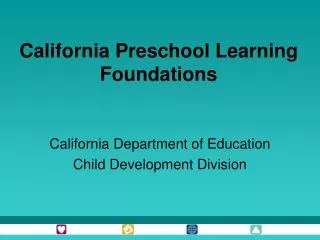 California Preschool Learning Foundations