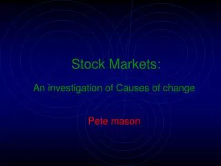 Stock Markets:
