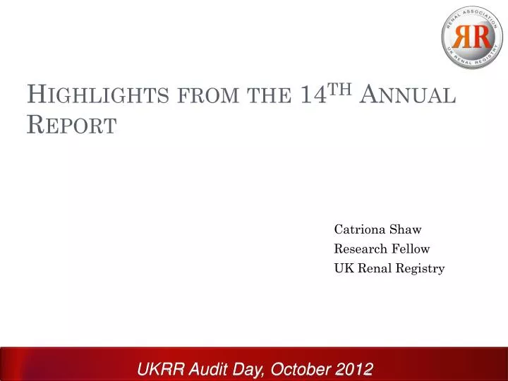 highlights from the 14 th annual report