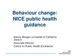 Behaviour change: NICE public health guidance - slide 1