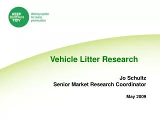 Vehicle Litter Research