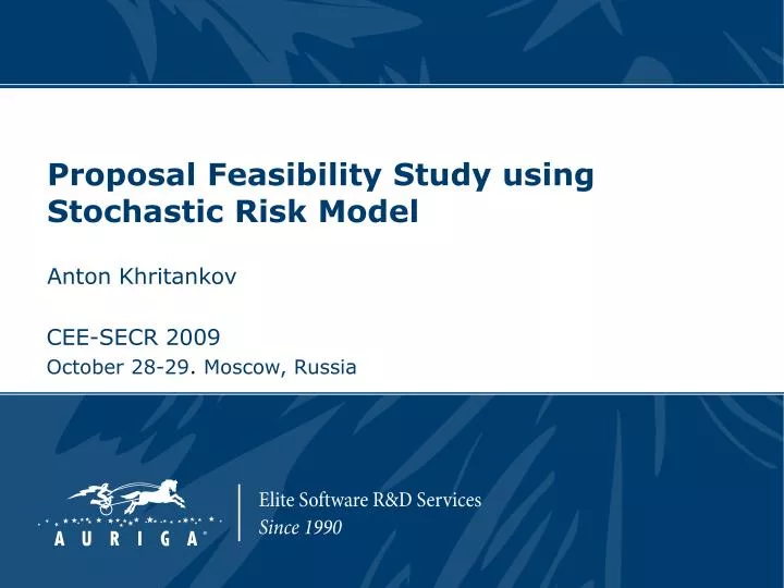 proposal feasibility study using stochastic risk model