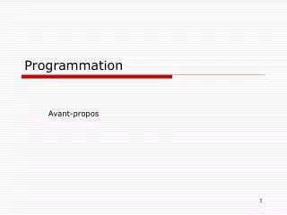 programmation