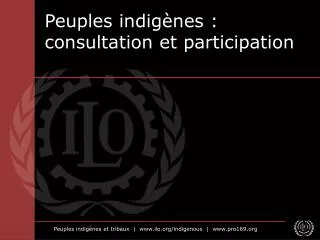 peuples indig nes consultation et participation