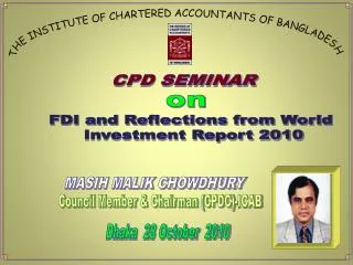 THE INSTITUTE OF CHARTERED ACCOUNTANTS OF BANGLADESH