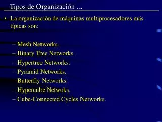 tipos de organizaci n