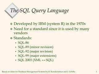 The SQL Query Language